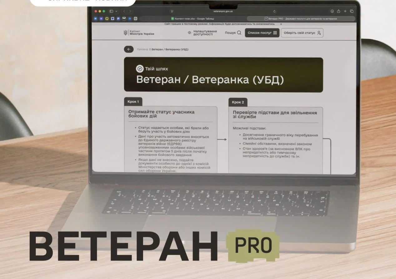 В Україні запрацювала цифрова платформа Veteran PRO для ветеранів та їхніх родин