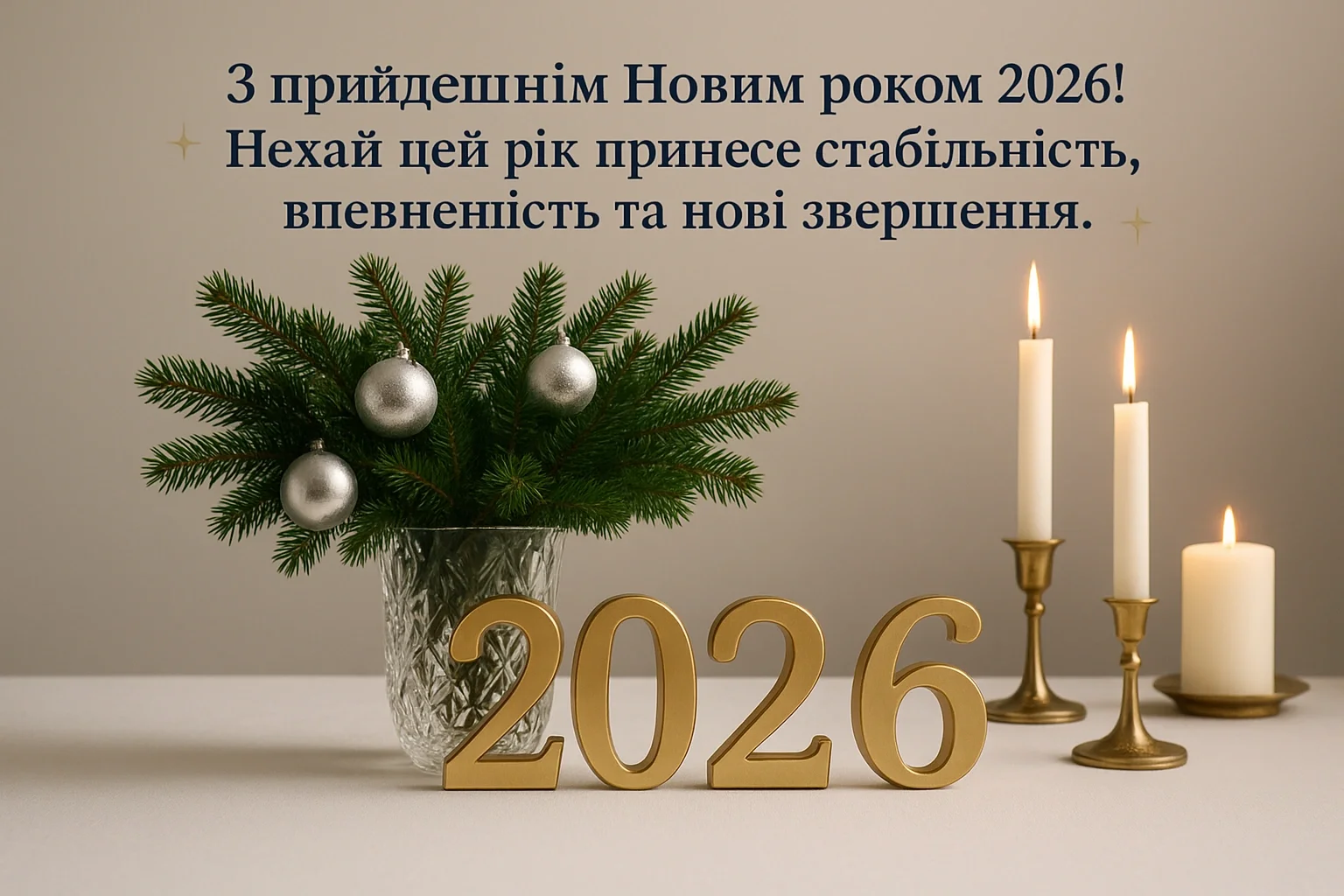 привітання з прийдешнім новим роком 2026