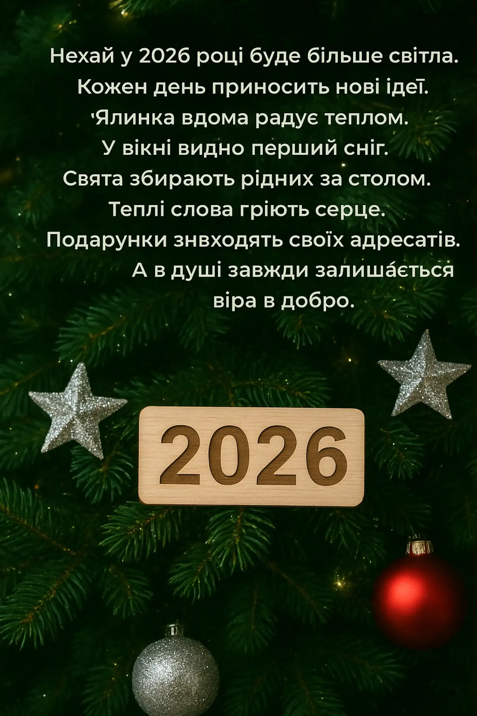 привітання з прийдешнім новим роком 2026