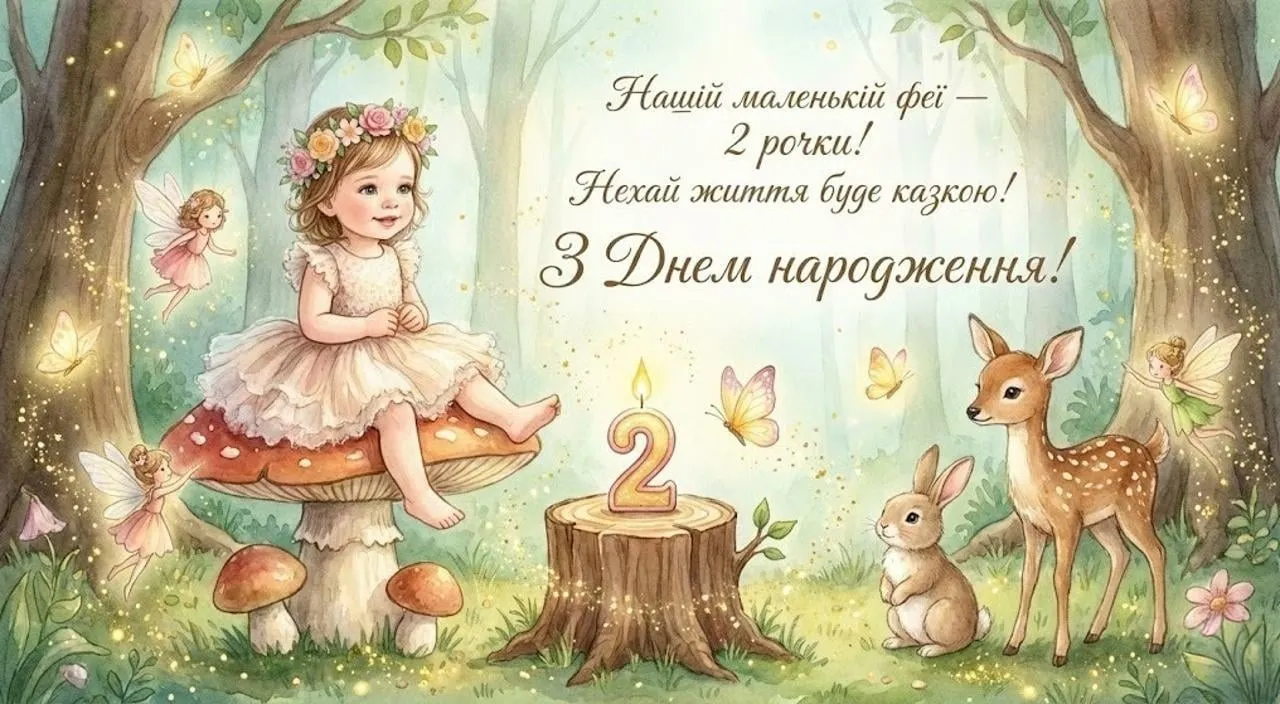 Привітання з днем народження на 2 роки