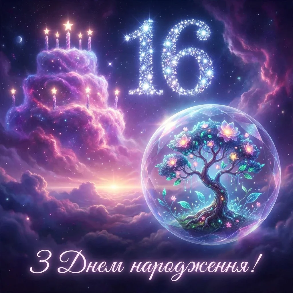 привітання з днем народження дівчині 16 років