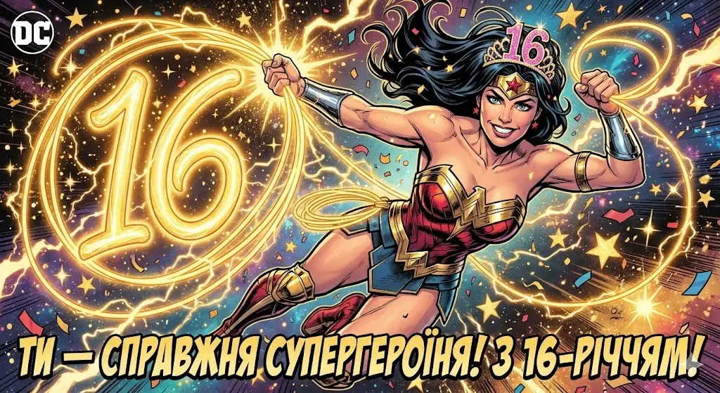 Привітання з днем народження дівчині на 16 років