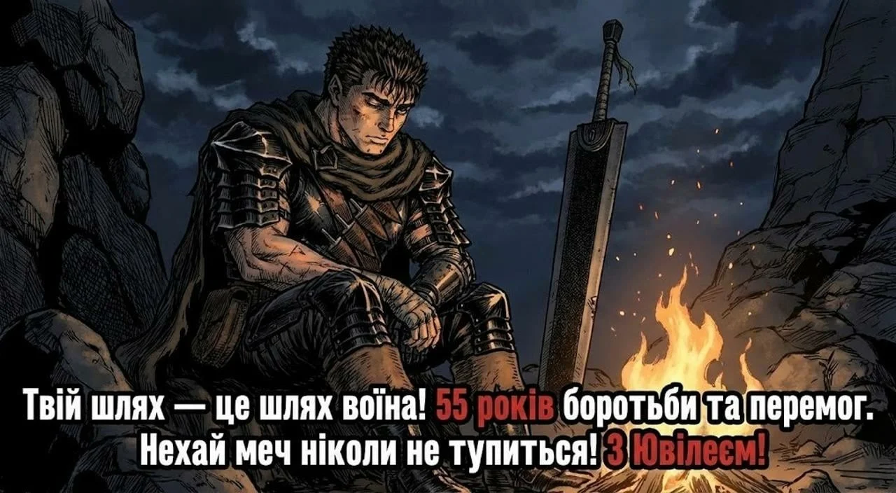 Привітання з ювілеєм у 55 років