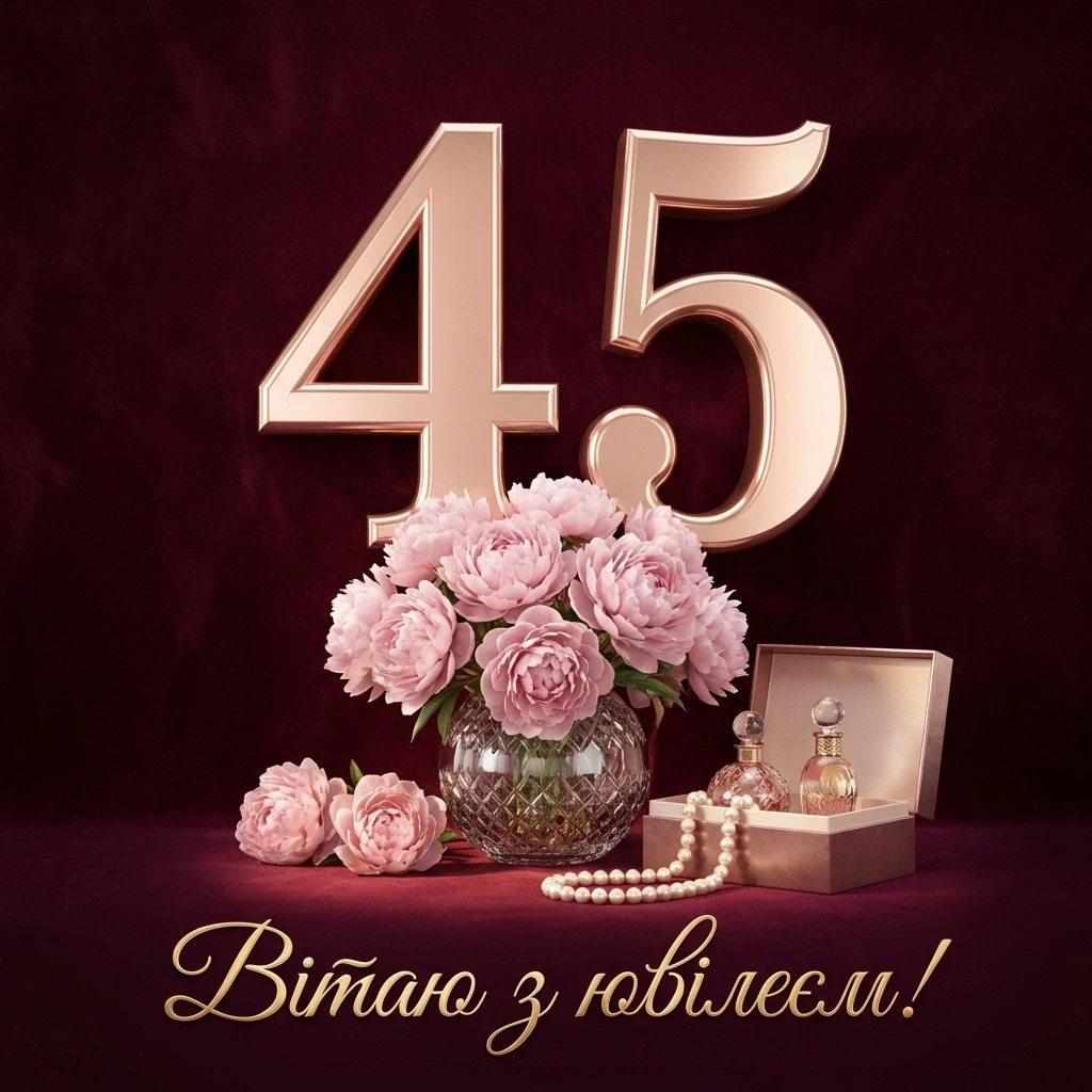 привітання з ювілеєм жінці 45 років