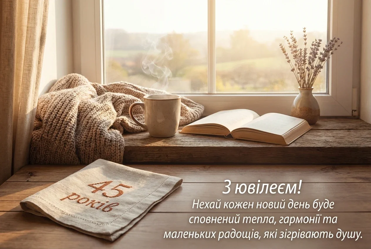 привітання з ювілеєм жінці 45 років