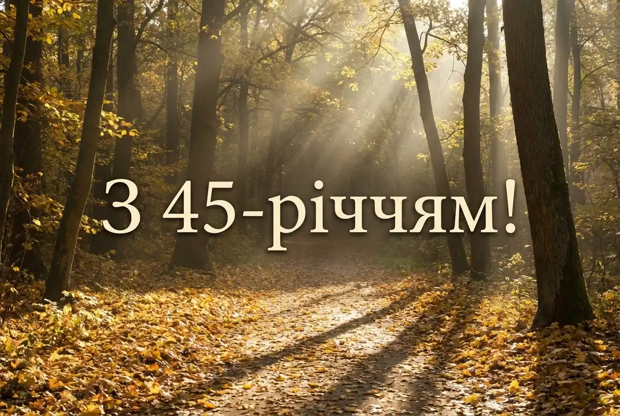привітання з ювілеєм жінці 45 років