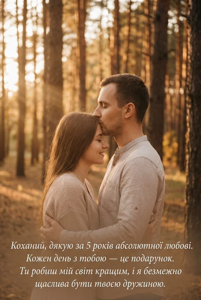 5 років весілля привітання чоловіку