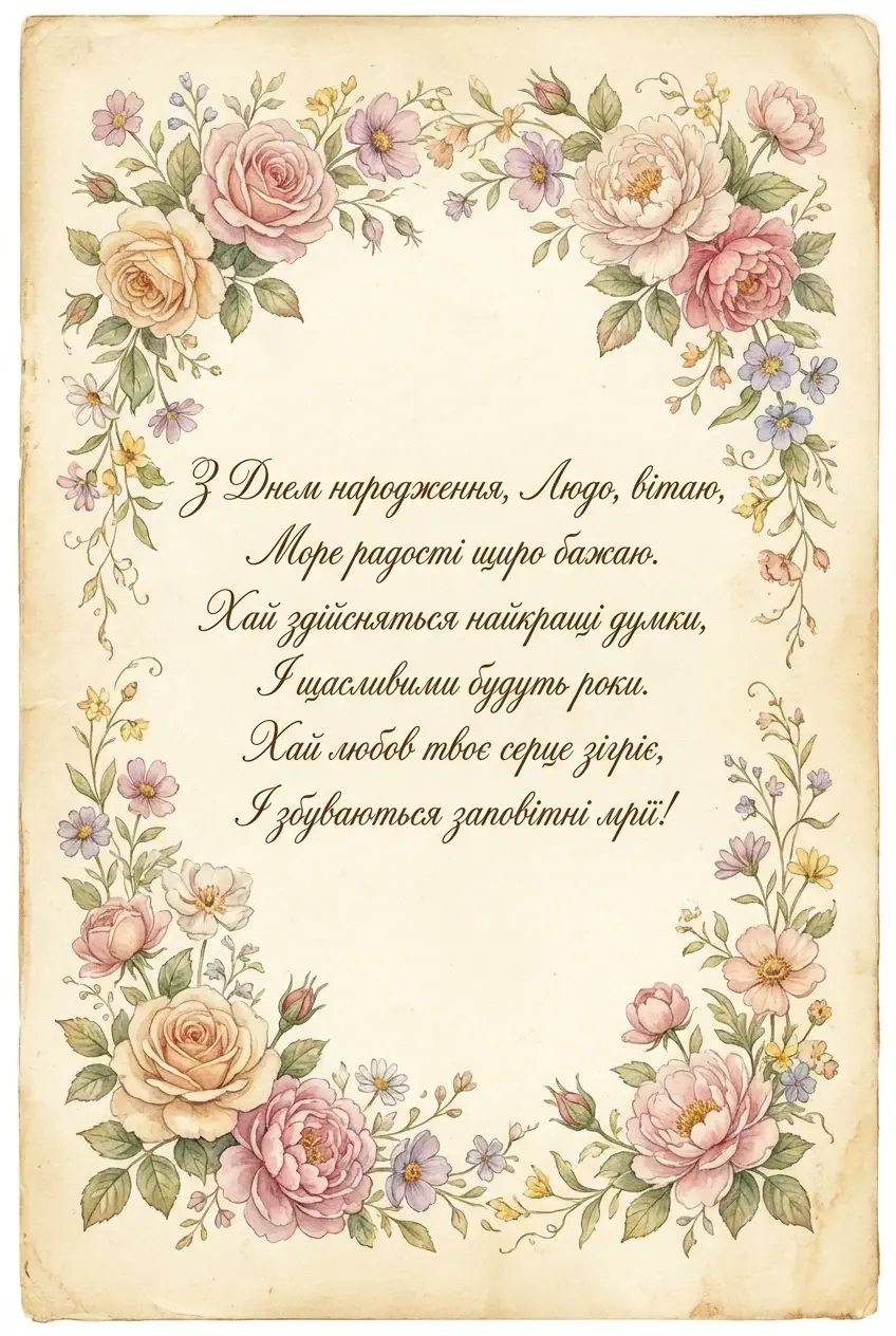 з днем рождения люда