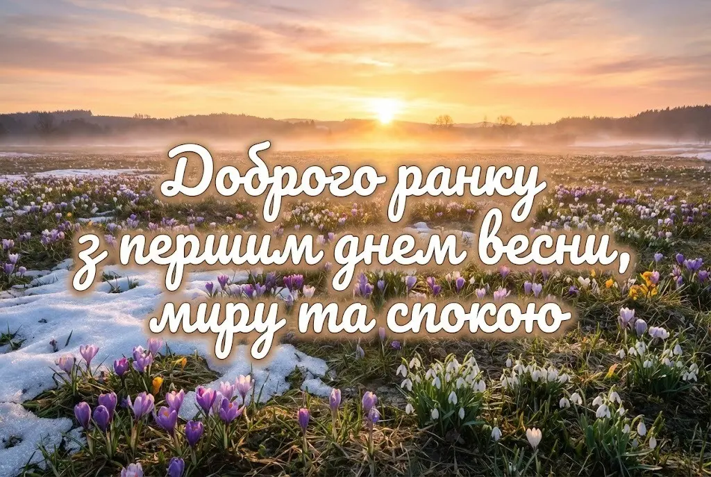 Доброго ранку з першим днем весни та найкрасивіші картинки для щирого привітання близьких