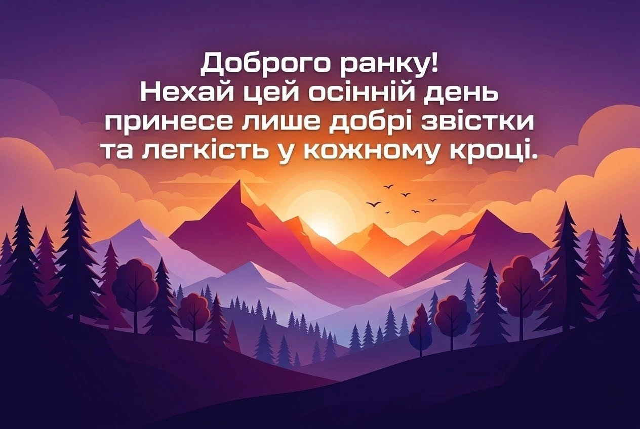Осіннього доброго ранку: найтепліші побажання та затишні листівки для душевного початку дня