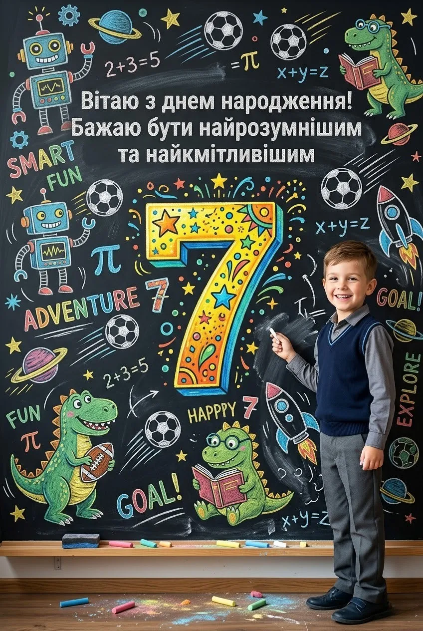 7 років хлопчику: зворушливі вітання у віршах та прозі