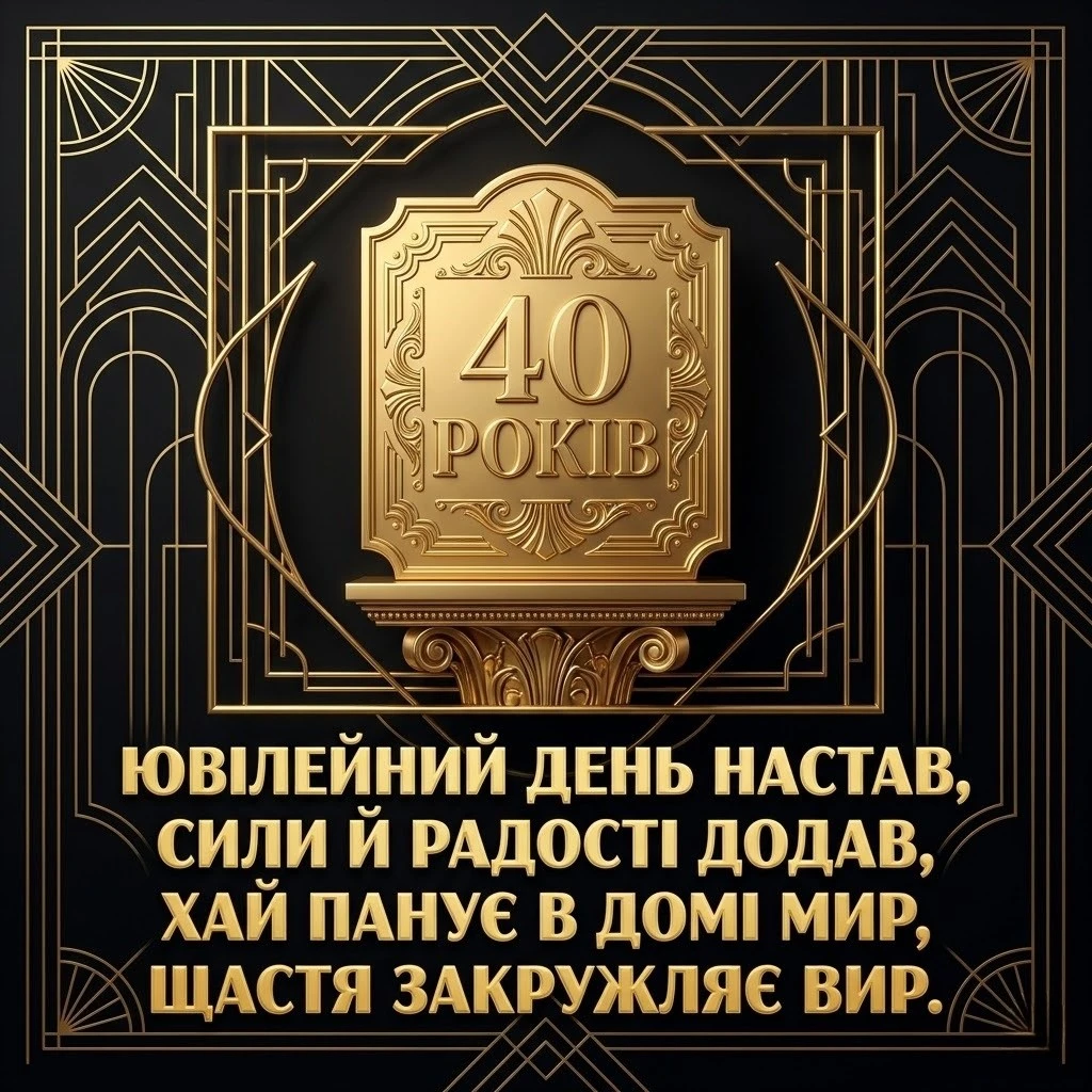 Привітання з днем народження з ювілеєм 40 років: найкращі побажання