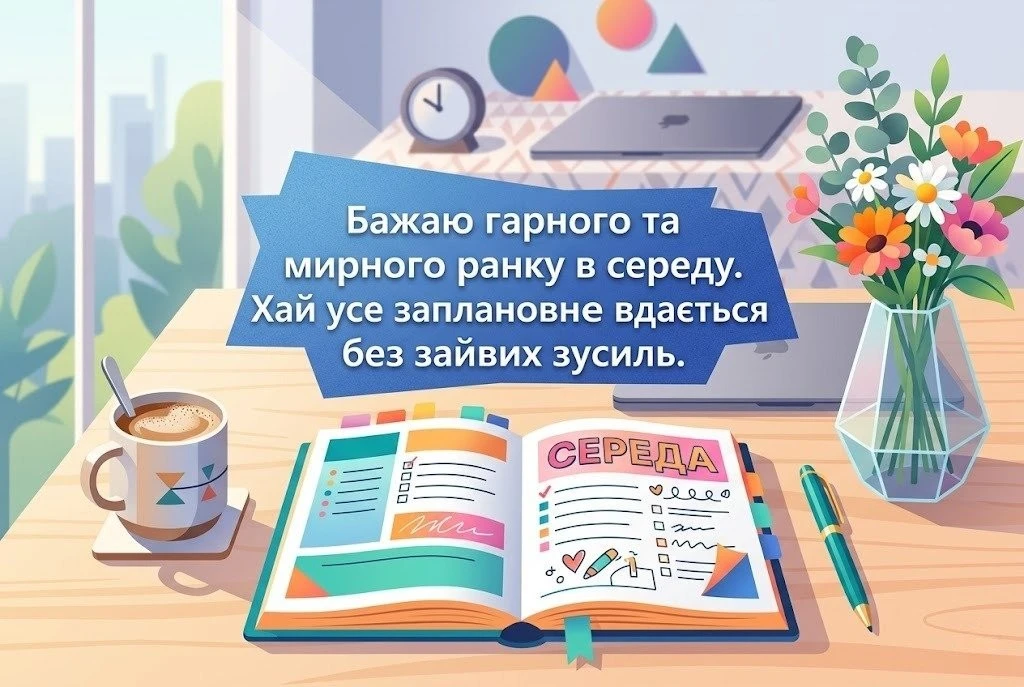 Доброго ранку та гарної середи: найкращі картинки, душевні листівки та щирі побажання