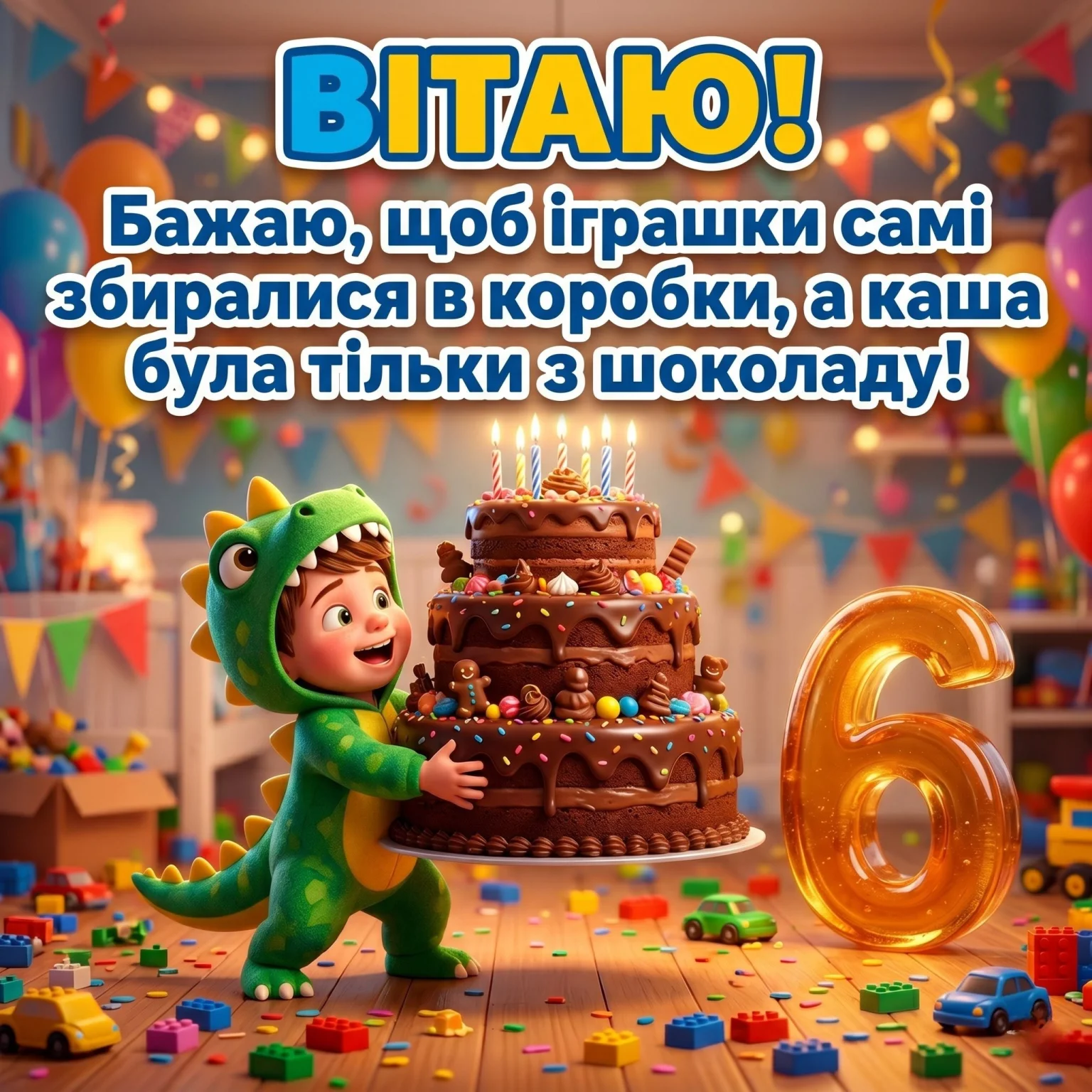 Щирі привітання з 6-річчям для хлопчиків та дівчаток: велика добірка