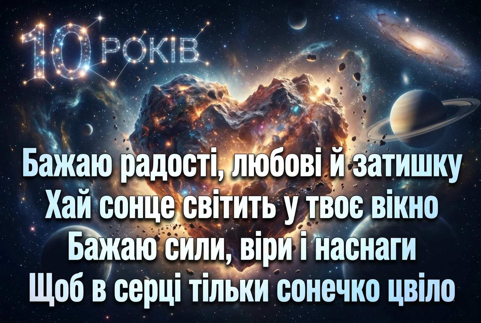 10 років — перший серйозний ювілей: привітання для сина, друга та племінника