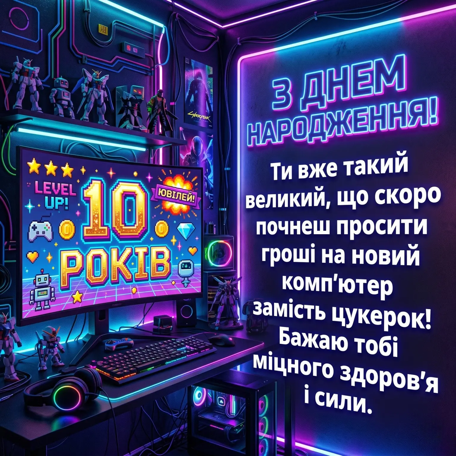 10 років — перший серйозний ювілей: привітання для сина, друга та племінника