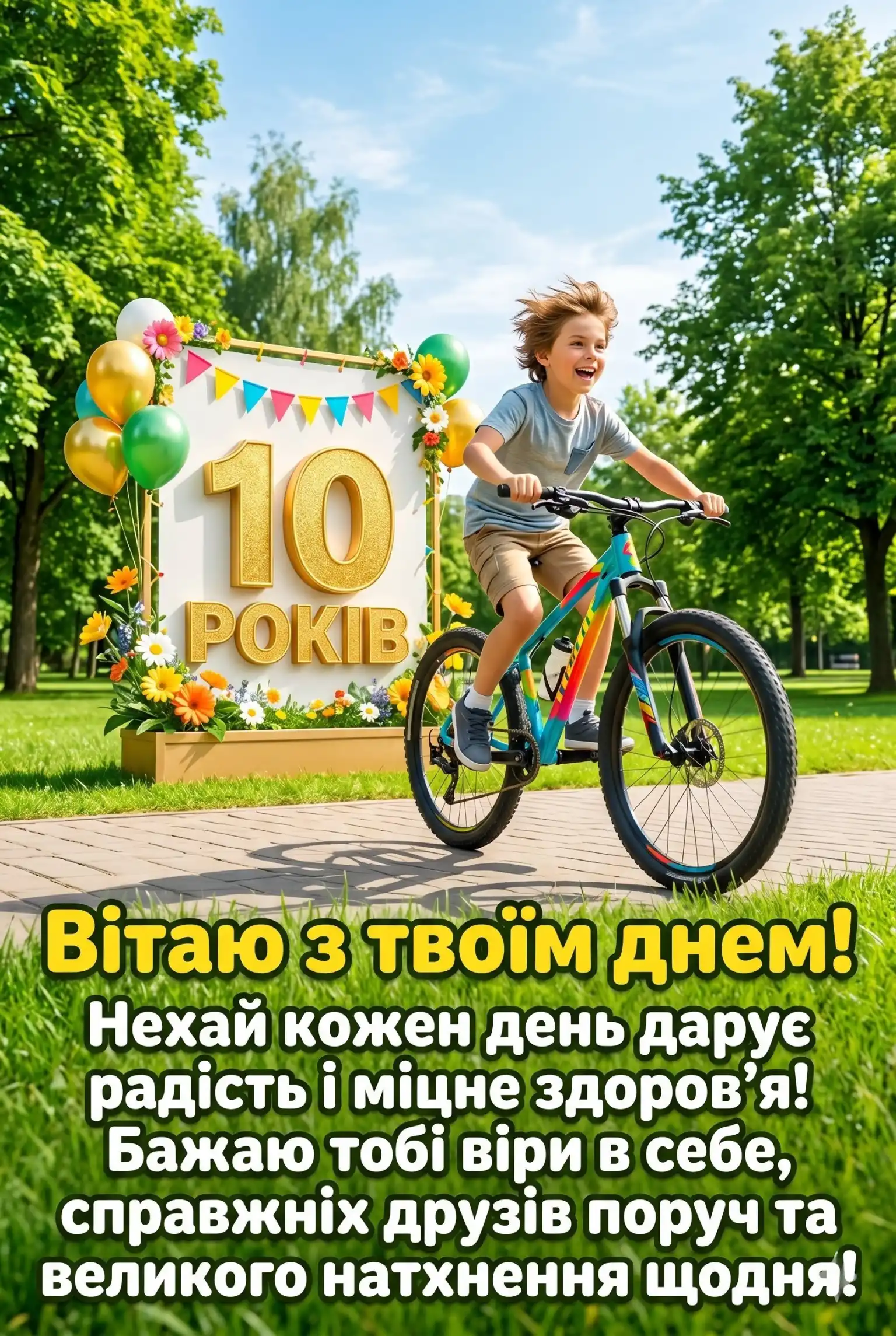 10 років — перший серйозний ювілей: привітання для сина, друга та племінника