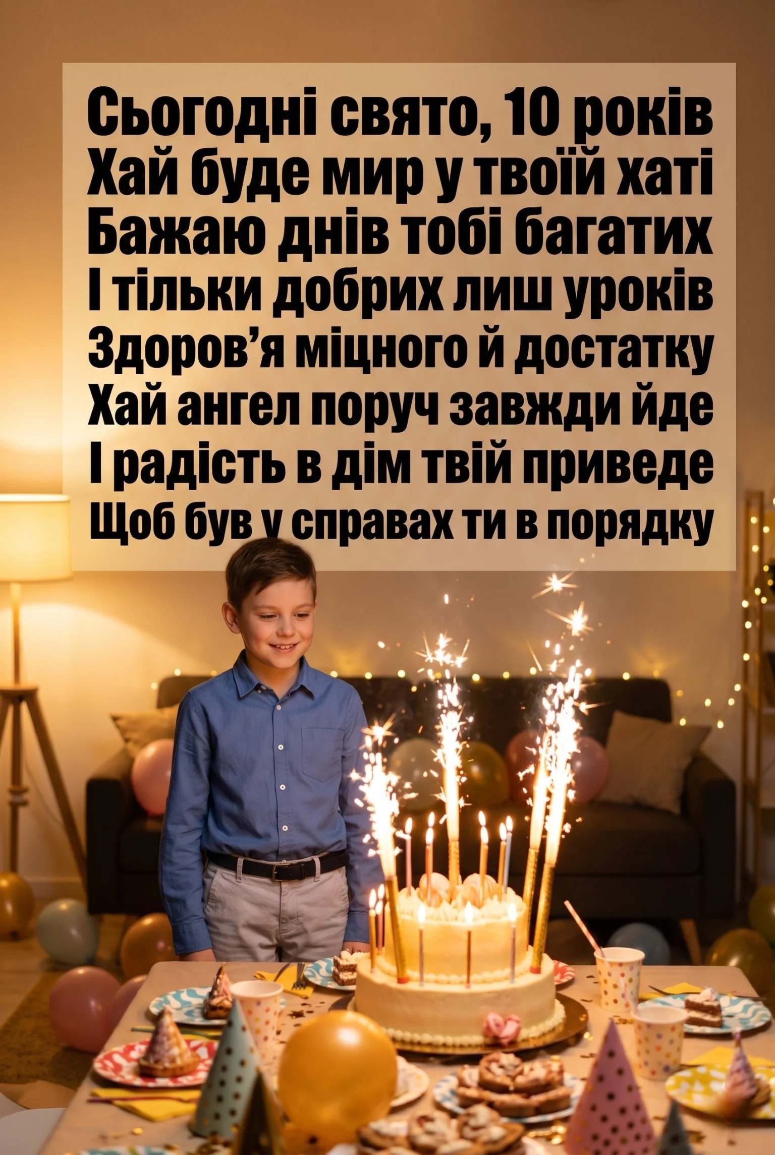 10 років — перший серйозний ювілей: привітання для сина, друга та племінника