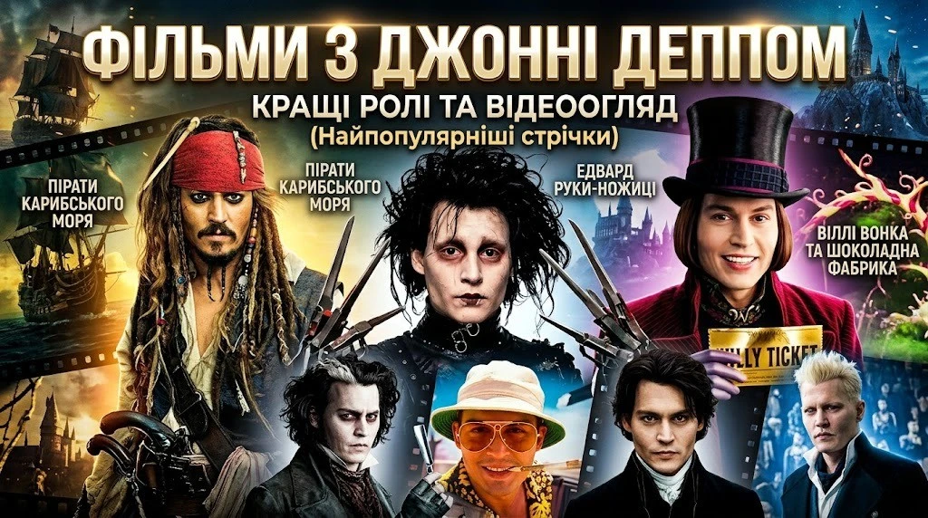 Топ фільмів з Джонні Деппом різних жанрів